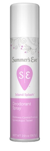 Summer's Eve Feminine Deodorant Spray, Island Splash, 2-Ounce Cans (Pack of 6)