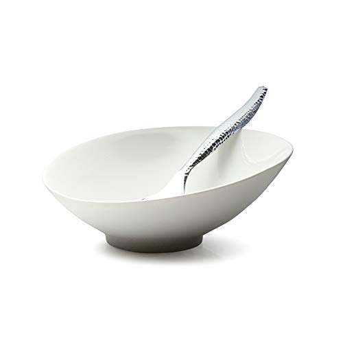 image for 12 Pack Heavy Duty Disposable Silver Plastic Serving Utensils - Large 