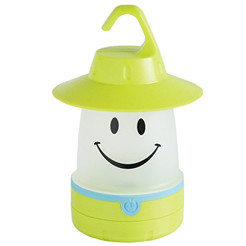 Smile LED Lantern: Portable Night Light Camping Lantern For Kids (Lime)