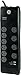 GE Surge Protector with 10 Outlets and 2 USB Ports, Twist-to-Lock, Black, 13476