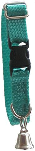Sandia Pet Products 1/2" PETITE Teal Ferret Collar with Bell - Adjustable