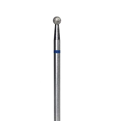 E-file nail drill bit for manicure or pedicure, NON PAINFUL Russian electric file bits, Diamond, 029 - ball, medium grit, Efile for salon quality manicures or pedicures.