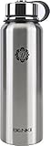 Benkii Vacuum Insulated Stainless Steel Water Bottle - 37oz / 1100 ml Wide Mouth Coffee Tea Thermos Double Walled Flask - Best Sports Hydro Canteen