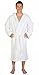 Arus Mens Hooded Classic Turkish Cotton Bath Robe with Full Length Options White, Large-X-Large