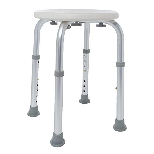 Bath Chair, Seat Non-slip Bathroom Chair Adjustable Height Medical Tool Assembly Spa Bathtub Shower Chair Shower Stool for Elderly Pregnant Handicap lkoezi (A, silver)