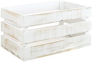 Decowood Handmade Caja Grande, Madera, Decapado Blanco, 49x30.5x25.5 cm: Amazon.es: Hogar