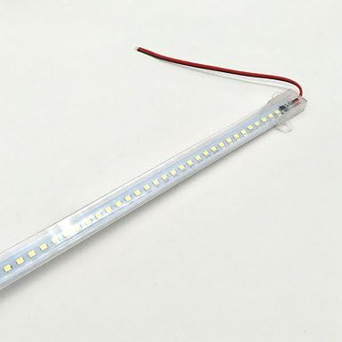 50 cm Waterproof IP68 15W Rigid LED Light Bars Transparent PC Tube AC220V, Warm White