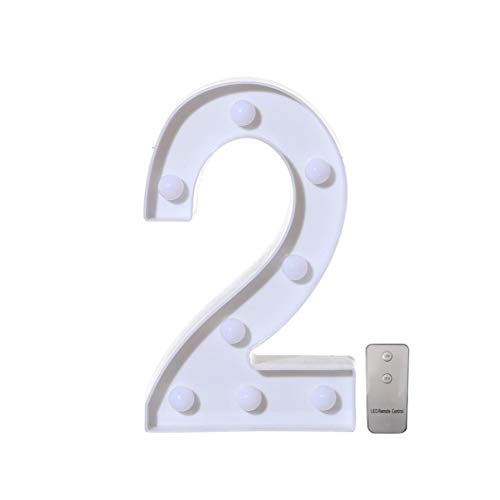 SUKEQ 8.7" LED Marquee Alphabet Number Sign 0-9 Light up Letters Lights for Party Wedding Receptions Holiday Home & Bar Decor (2)