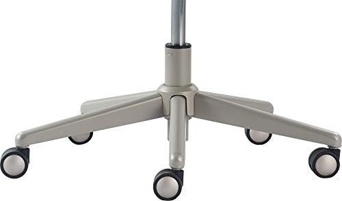 Tommy Hilfiger Belmont Upholstered House Workplace Chair, Fashionable Spherical Silver or Bronze Architectural Base, 360-Diploma Mobility, Cloth, Grey