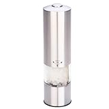 MIU France Stainless Steel Battery-Operated Salt Mill with LED Light