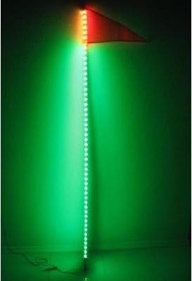 Kkingweststore 6FT Green Atv Utv Truck LED Whip Light & Safety for Jeep Car Sand Dune Buggy Motorcycle and Beach Vehicle (6ft, green)