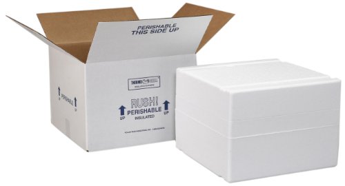 Polar Tech XM3C Thermo Chill Expand-em Series Insulated Carton with Foam Shipper, 10-3/8" Length x 10-3/8" Width x 11" Depth (Case of 2)