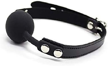 XGCMY Leather Paly Buckle Belt Silicon Mouth Ball Gag for Men Women
