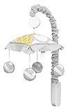 GEENNY Musical Mobile, Yellow & Gray Chevron