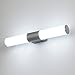 Vanity Light Bathroom Light LED Wall Light White Acrylic Round Tube Cool White 6000 K Goobi Lighting (16w,15.7inches)