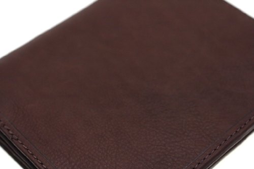 Paul & Taylor Brown Leather Hipster Center Flap Bifold Wallet