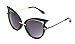 GAMT New Fashion Round Cateye Mirrored Sunglasses For Women Classic Style Black Frame Grey Lens