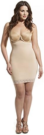 MontelleWomen's Plus Size Strapless Shapewear Firm Tummy Control Waist Body Shaper Slip