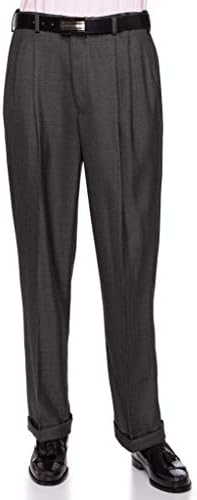 GIOVANNI UOMO Mens Expandable Waist Dress Pants - Pleated Front Great Material