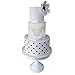 FUNSHOWCASE Large Pre-Made Ready to Use Edible Cake Lace Lattice Diamond Scallop 12-inch 10-Piece Set Ivory White