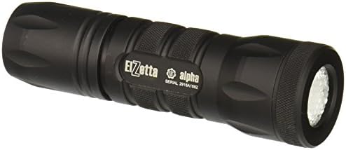 Elzetta A123 Alpha 1-Cell Flashlight with Standard Bezel Ring, Flood Lens, High/Low Tailcap