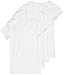 4 Pack Zenana Women's Basic V-Neck T-Shirts, White, White, White, White, Large