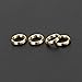 WSSROGY 4 Pack Yellow Gold Split Ring 6.2mm - Gold Wire Connector Charm Carrier for Jewelry Making and Repairs