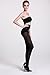 LANGSHA Women's 120 Denier Velvet Opaque Open Crotch pantyhose Black