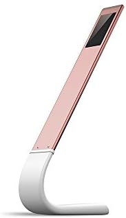 LED Flexible Portable Desk Lamp USB Rechargeable Adjustable Color Temp 3100K/4200K/5400K 6 Dimming Levels (Rose Gold)