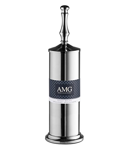 AMG and Enchante Accessories Toilet Brush and Holder, TB114A CHR, Chrome - Thumbnail 3