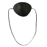 Silk Pirate Eye Patch - Black