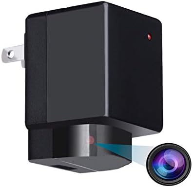 WiFi Hidden Camera Wall Charger Covert Camera WEMLB HD 1080P Wireless Portable Security Camera Lens Support Left/Right 180ยฐ Rotation with Motion Detection