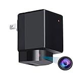 WiFi Hidden Camera Wall Charger Covert Camera WEMLB HD 1080P Wireless Portable Security Camera Lens Support Left/Right 180° Rotation with Motion Detection