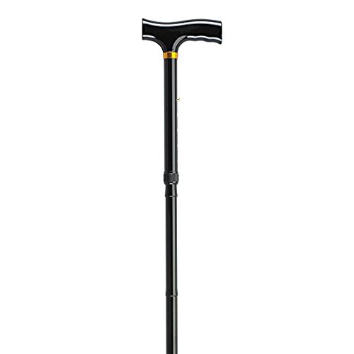Drive Medical Designer Folding Cane with T Handle, Black