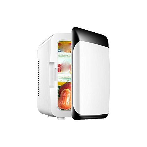Click Here to See More Images STAZSX Mini small refrigerator small car refrigerator single door car refrigerator car cooling/heater, black and white 8L-27X20X31cm