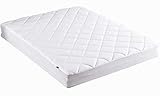 puredown Down Topper Fitted Quilted 100% Cotton Top and Bottom Down Alternative Mattress Pad