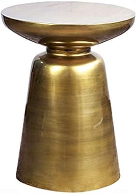 Small Round Table Sleek Minimalist Coffee Table Living Room Sofa Side Table Bedroom Bedside Table Balcony Mini Round Table Casual Tea Table Color Gold Size 38x38x50cm Buy Online At Best