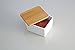 Birsppy Dash of Bleu Countertop Ceramic Salt Box with Bamboo Lid-L8