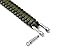 GECKO EQUIPMENT Army Green/Black King Cobra Paracord Survival Bracelet with Adjustable Stainless Steel D Shackle - Suitable for 7