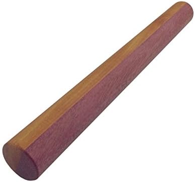 Purple Heart and Orange Heart Wood Rolling Pin, 10 inches long, 1 inch thick. Naturally purple and orange colored wood!