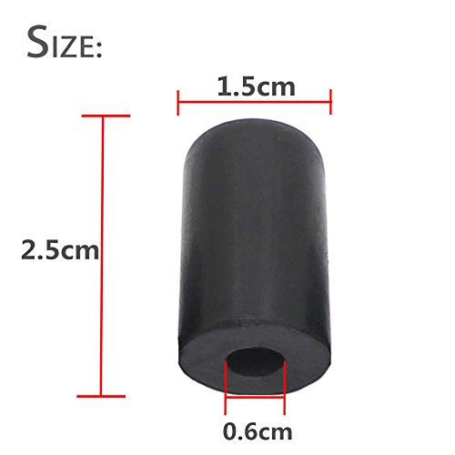 Cello Endpin Rubber Tip, Upright Double Bass Endpin 0.23 inch End Rubber Replacement Cap Cover Protector (Pack of 4)