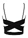Choies Women's Cut Out Cross Spaghetti Strap Cropped Candy Color Vest,Small,Black