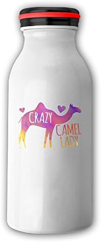 Crazy Camel Lady Insulated Vacuum Water Bottle Stainless Steel Thermos 12 Oz