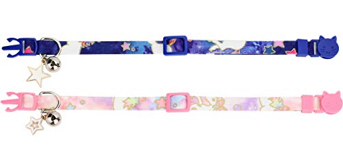 BoomBone Unicorn Cat Collars with Bell,2 Pack Puppy Collar Breakaway and Star Charm - Thumbnail 5