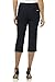 Rekucci Women's Ease into Comfort Modern Classic Cuffed Capri (16, Black)