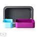 Monbento MB Silicase Grey Silicone Mold with Fuchsia and Light Blue Nesting Food Cups