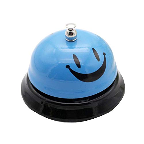 HIHUHEN Call Bell, Kitchen Bell,Reception Restaurant Kitchen Bar Service Call Desk Bell (Blue Bell) - Thumbnail 2