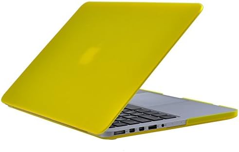 mCoque matte hard case for Macbook Pro 13" with Retina Display (Model A1502 / A1425 without DVD player) - Light Yellow (With a FREE European version transparent keyboard skin)