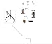 Rhino Tuff Products Bird Feeder Stand: Deluxe Bird Feeders for Outside Feeding Station, with 3 Prong Base and Water Dish Ideal for Bird Watching, Garden, Patio, and Backyard Decor 91” Tall