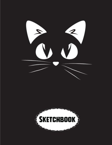 sketchbook: Sketchbook Black Cat Cute Sketchbook, 8.5
